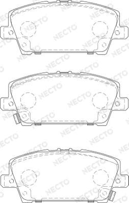 Necto FD7225A - Kit de plaquettes de frein, frein à disque cwaw.fr