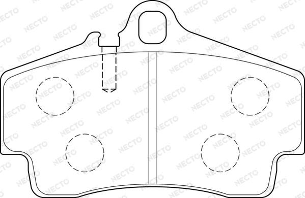 Necto FD7221A - Kit de plaquettes de frein, frein à disque cwaw.fr