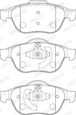 Necto FD7228A - Kit de plaquettes de frein, frein à disque cwaw.fr