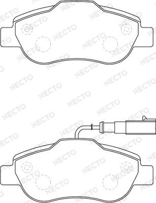 Necto FD7279A - Kit de plaquettes de frein, frein à disque cwaw.fr