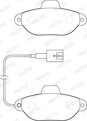 Necto FD7278A - Kit de plaquettes de frein, frein à disque cwaw.fr