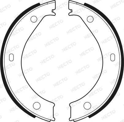 Necto N1460 - Jeu de mâchoires de frein, frein de stationnement cwaw.fr