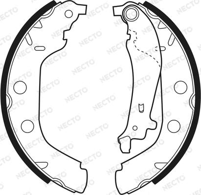 Necto N1537 - Jeu de mâchoires de frein cwaw.fr