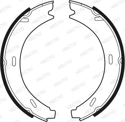 Necto N1525 - Jeu de mâchoires de frein, frein de stationnement cwaw.fr