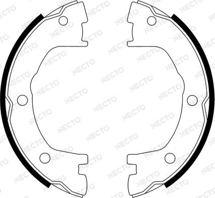 Necto N1659 - Jeu de mâchoires de frein, frein de stationnement cwaw.fr