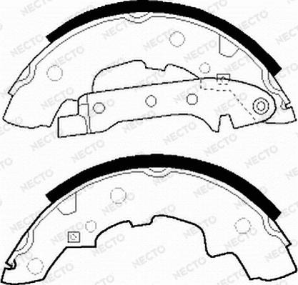 Necto N1039 - Jeu de mâchoires de frein cwaw.fr