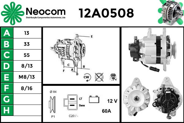 NEOCOM 12A0508 - Alternateur cwaw.fr