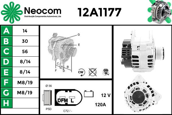 NEOCOM 12A1177 - Alternateur cwaw.fr