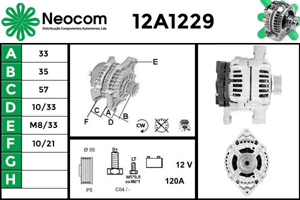 NEOCOM 12A1229 - Alternateur cwaw.fr