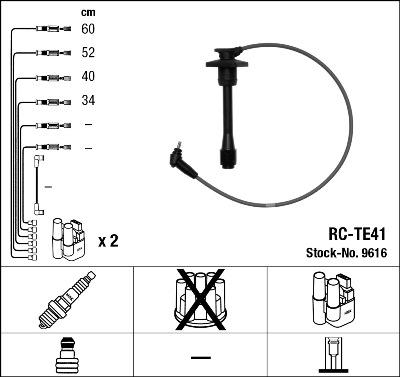 NGK 9616 - Kit de câbles d'allumage cwaw.fr