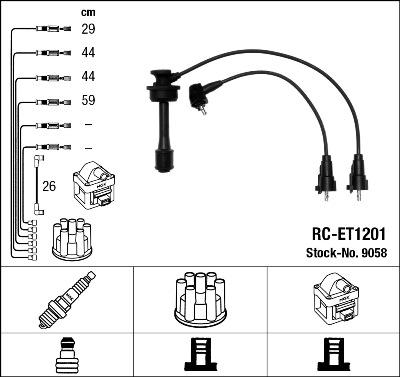 NGK 9058 - Kit de câbles d'allumage cwaw.fr