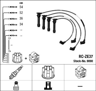 NGK 9898 - Kit de câbles d'allumage cwaw.fr