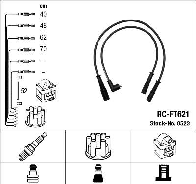 NGK 8523 - Kit de câbles d'allumage cwaw.fr