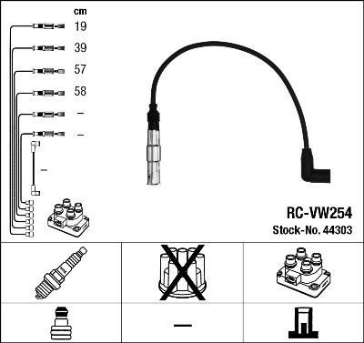 NGK 44303 - Kit de câbles d'allumage cwaw.fr