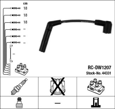 NGK 44331 - Kit de câbles d'allumage cwaw.fr