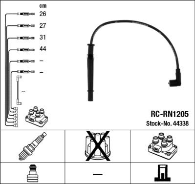 NGK 44338 - Kit de câbles d'allumage cwaw.fr