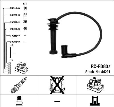 NGK 44291 - Kit de câbles d'allumage cwaw.fr