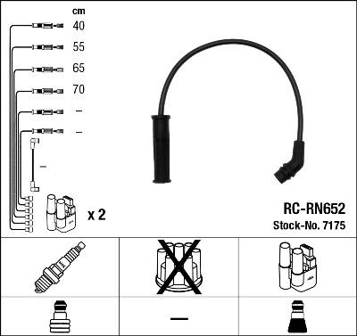 NGK 7175 - Kit de câbles d'allumage cwaw.fr