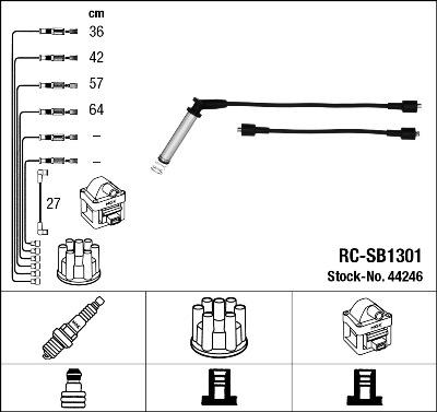 NGK 44246 - Kit de câbles d'allumage cwaw.fr