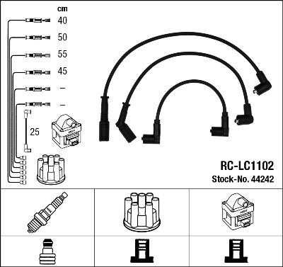 NGK 44242 - Kit de câbles d'allumage cwaw.fr