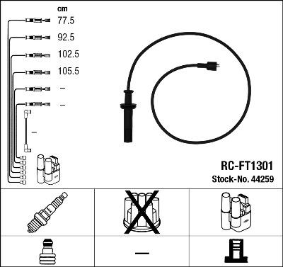 NGK 44259 - Kit de câbles d'allumage cwaw.fr