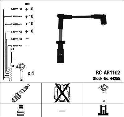 NGK 44255 - Kit de câbles d'allumage cwaw.fr