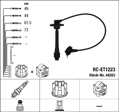 NGK 44263 - Kit de câbles d'allumage cwaw.fr