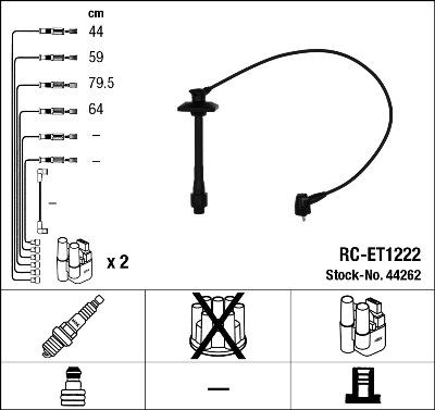 NGK 44262 - Kit de câbles d'allumage cwaw.fr