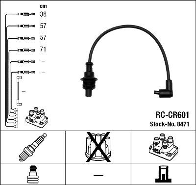 NGK 8471 - Kit de câbles d'allumage cwaw.fr