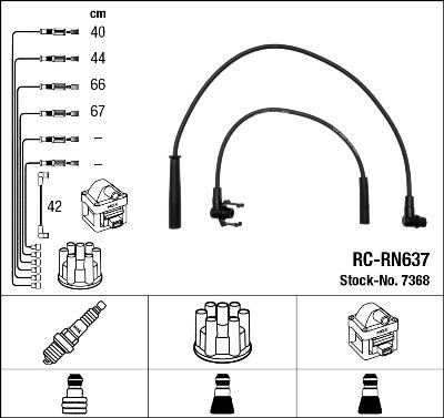 NGK 7368 - Kit de câbles d'allumage cwaw.fr