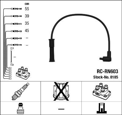 NGK 8185 - Kit de câbles d'allumage cwaw.fr