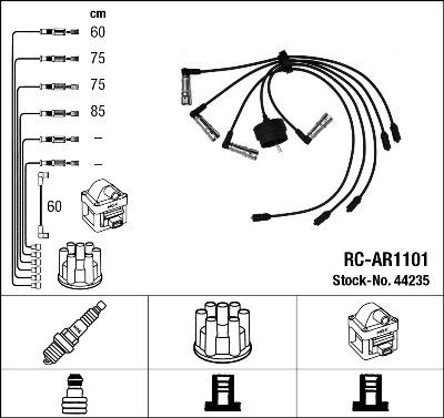 NGK 44235 - Kit de câbles d'allumage cwaw.fr