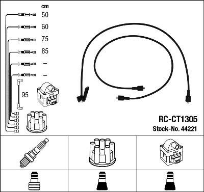 NGK 44221 - Kit de câbles d'allumage cwaw.fr