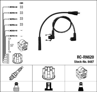 NGK 8487 - Kit de câbles d'allumage cwaw.fr