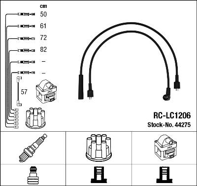 NGK 44275 - Kit de câbles d'allumage cwaw.fr