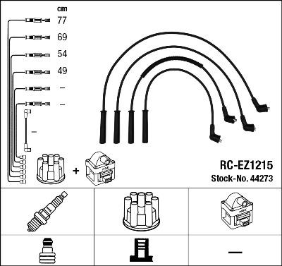 NGK 44273 - Kit de câbles d'allumage cwaw.fr