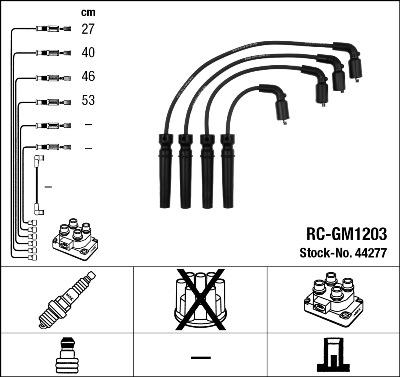 NGK 44277 - Kit de câbles d'allumage cwaw.fr