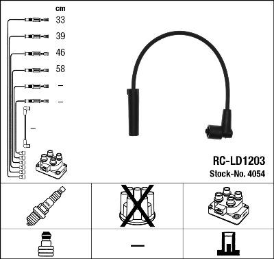 NGK 4054 - Kit de câbles d'allumage cwaw.fr