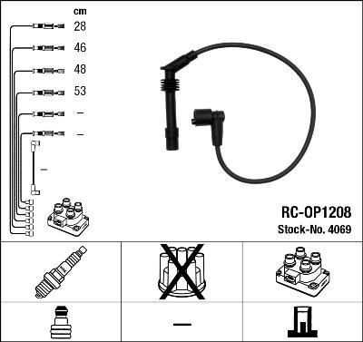 NGK 4069 - Kit de câbles d'allumage cwaw.fr