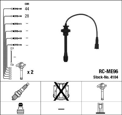 NGK 4104 - Kit de câbles d'allumage cwaw.fr