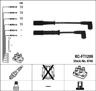 NGK 4746 - Kit de câbles d'allumage cwaw.fr