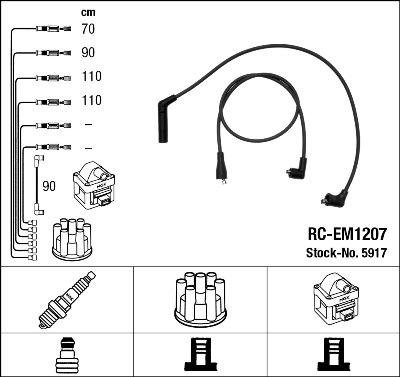 NGK 5917 - Kit de câbles d'allumage cwaw.fr