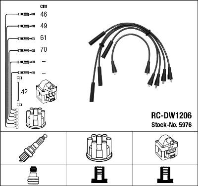 NGK 5976 - Kit de câbles d'allumage cwaw.fr