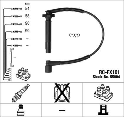 NGK 55004 - Kit de câbles d'allumage cwaw.fr