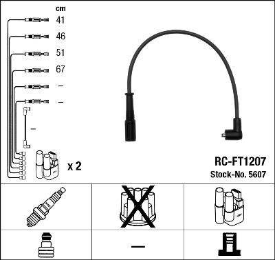 NGK 5607 - Kit de câbles d'allumage cwaw.fr