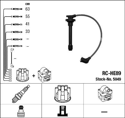 NGK 5049 - Kit de câbles d'allumage cwaw.fr