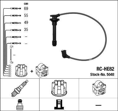 NGK 5048 - Kit de câbles d'allumage cwaw.fr