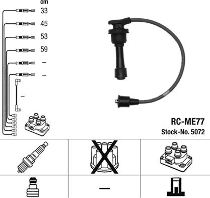 NGK 5072 - Kit de câbles d'allumage cwaw.fr