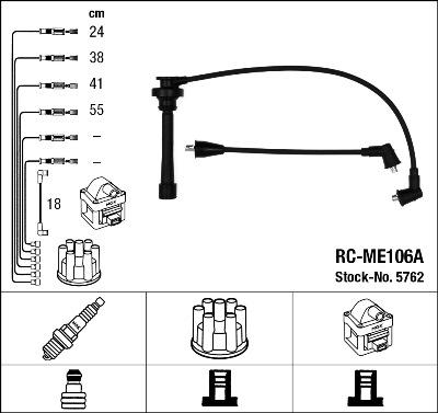 NGK 5762 - Kit de câbles d'allumage cwaw.fr