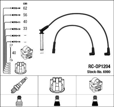 NGK 6990 - Kit de câbles d'allumage cwaw.fr